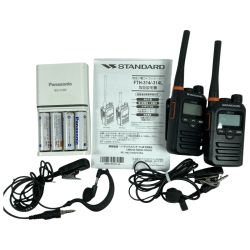 ＊＊ STANDARD 特定小電力トランシーバー 2台＆小型タイピン型マイク2個付属 FTH314 Cランク