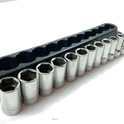 ＊＊ Snap-on スナップオン セミディープソケット 6角 12個セット 3/8sq FSMS8~FSMS19 マグネットトレー付（フタなし） PAKTY241 Cランク