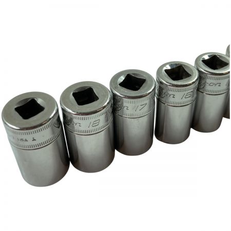  Snap-on スナップオン セミディープソケット 6角 12個セット 3/8sq FSMS8~FSMS19 マグネットトレー付（フタなし） PAKTY241