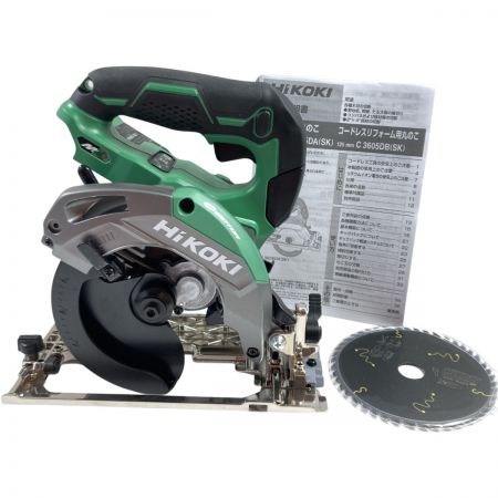  HiKOKI ハイコーキ 36V 125mm コードレスリフォーム用丸のこ 本体のみ ※バッテリ・充電器なし C3605DB(SK) グリーン