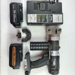 ＊＊ Panasonic パナソニック 14/18V両用 充電圧着器 （バッテリ2個・充電器付属） EZ46A4 ブラック Cランク