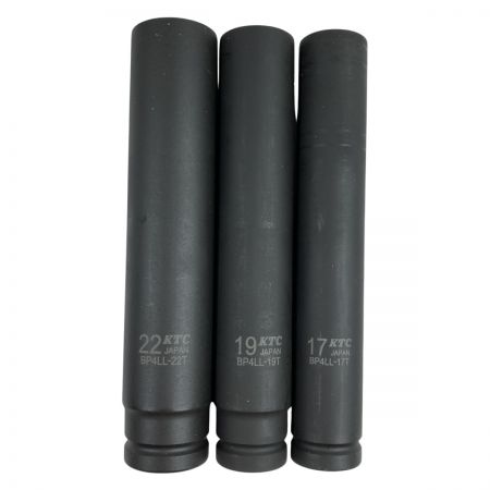  TONE トネ インパクトレンチ用ロングソケット（薄肉）22/19/17mm ピン・リング付 3個セット BP4LL-22TP/19TP/17TP