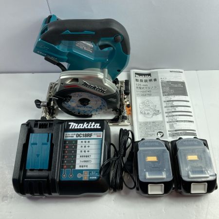  MAKITA マキタ 18V 125mm 充電式マルノコ 鮫肌 （充電器・バッテリ2個・ケース付） HS474DRGX ブラック