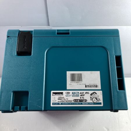  MAKITA マキタ 18V 125mm 充電式マルノコ 鮫肌 （充電器・バッテリ2個・ケース付） HS474DRGX ブラック