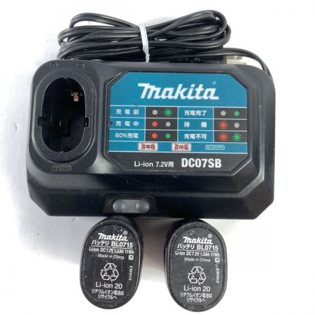  MAKITA マキタ 7.2V 充電式ペンインパクトドライバ (バッテリ2個・充電器・ケース付） TD021D ブルー
