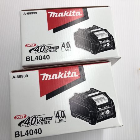 ДД MAKITA マキタ バッテリー 　 未使用品(S) 本体のみ コードレス式 40v 4.0Ah ２個セット BL4040 ブラック