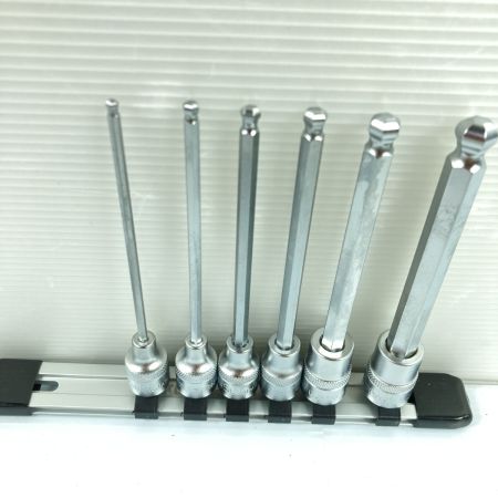  TONE トネ ロングボールポイントヘキサゴンソケットセット（ホルダー付） 9.5sq HBH306L シルバー