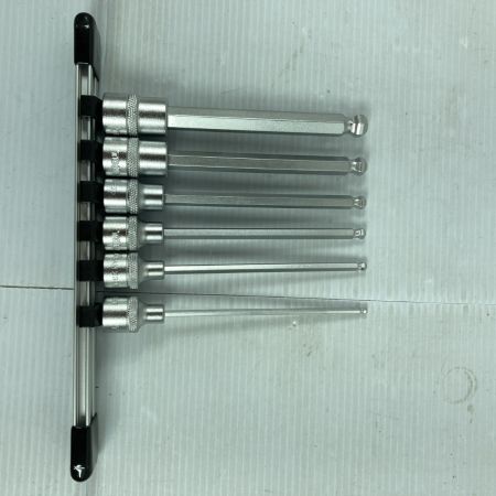  TONE トネ ロングボールポイントヘキサゴンソケットセット（ホルダー付） 9.5sq HBH306L シルバー