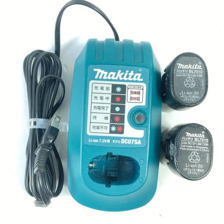  MAKITA マキタ 7.2V 充電式ペンインパクトドライバ (バッテリ2個・充電器・ケース付） TD021DSW ホワイト