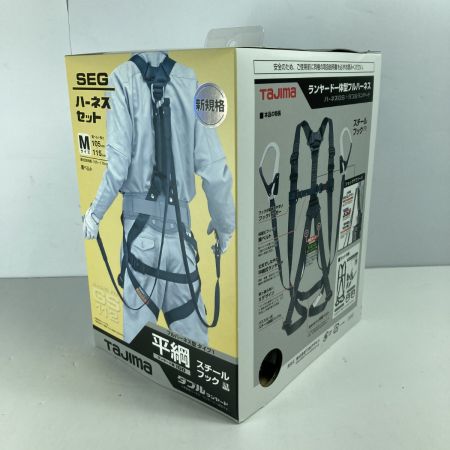  TAJIMA タジマ フルハーネス型安全帯 平綱ダブルランヤード 新規格 Mサイズ (2) GS112 ブラック