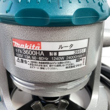  MAKITA マキタ コード式 ルータ 付属品付 3600HA ブルー