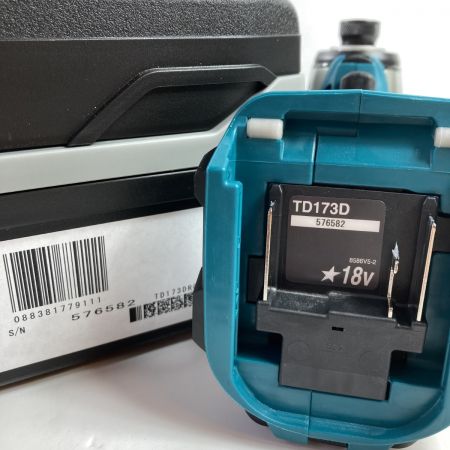  MAKITA マキタ 18V 充電式インパクトドライバ ケース付 （セットばらし品）※バッテリ・充電器なし (3) TD173D ブルー