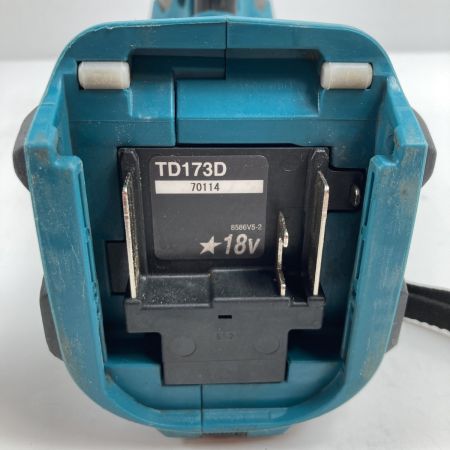  MAKITA マキタ 18V 充電式インパクトドライバ バッテリ1個 ※充電器なし TD173D ブルー