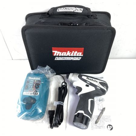  MAKITA マキタ 10.8V 充電式インパクトドライバ (バッテリ1個・充電器・ケース付） TD090DWSPW ホワイト×ブラック