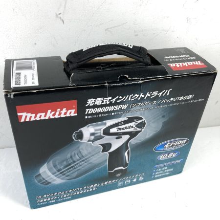  MAKITA マキタ 10.8V 充電式インパクトドライバ (バッテリ1個・充電器・ケース付） TD090DWSPW ホワイト×ブラック