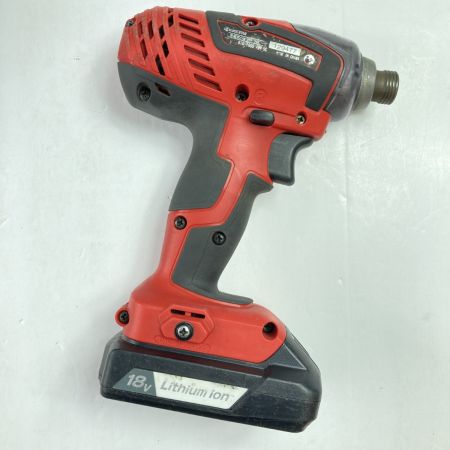 KYOCERA キョウセラ 18V 充電式インパクトドライバ (バッテリ2個・充電器・ケース付) BID-1805 レッド