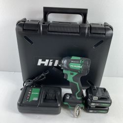 HiKOKI ハイコーキ 10.8V コードレスインパクトドライバ (バッテリ2個・充電器・ケース） WH12DCA2LS グリーン Bランク