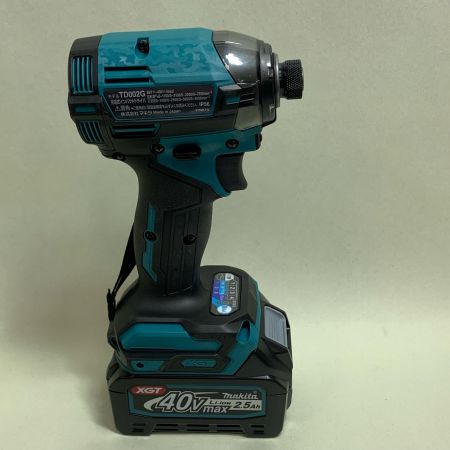  MAKITA マキタ 40V　充電式インパクトドライバ　充電器・充電池2個・ケース付 TD002DRDX ブルー