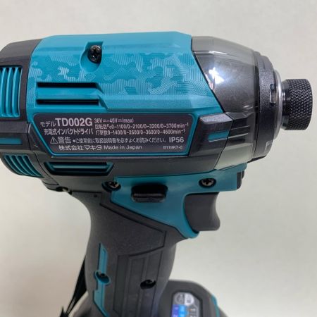  MAKITA マキタ 40V　充電式インパクトドライバ　充電器・充電池2個・ケース付 TD002DRDX ブルー