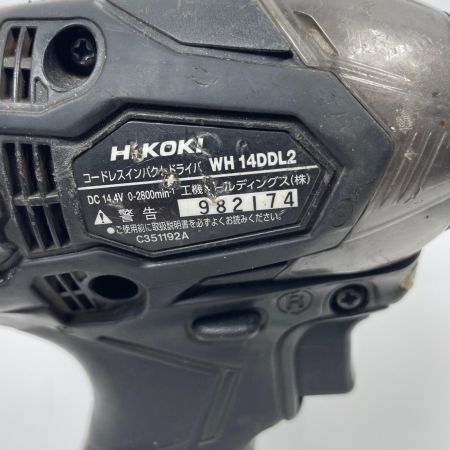 HiKOKI ハイコーキ インパクトドライバ WH14DDL2 ブラック 充電器・充電池2個・ケース付 コードレス式 14.4v 4.0/5.0Ah 982174 使用感有