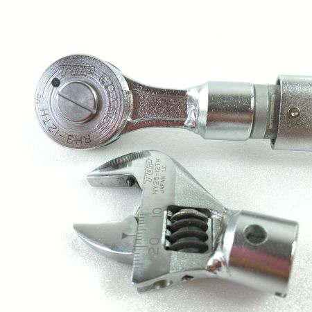  TOP工業 モンキ形/ラチェット形 グリップ付トルクレンチセット トルク調整範囲10～50Nm TS-50NTG シルバー