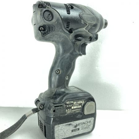  HITACHI 日立 コードレスインパクトドライバ 14.4v ※軸ブレ有 WH14DSL2 ブラック