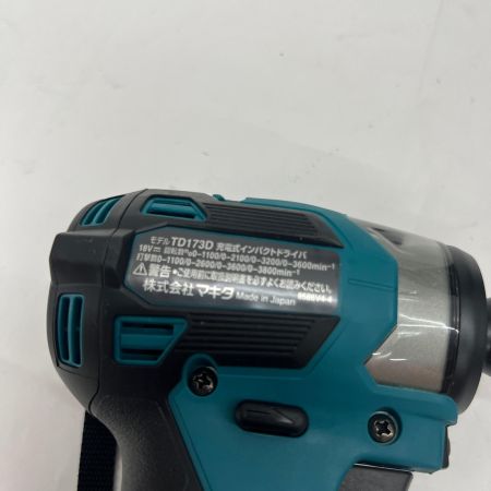  MAKITA マキタ 充電式インパクトドライバ 18V 6Ah バッテリ2本 充電器 ケース付 TD173D ブルー 未使用品