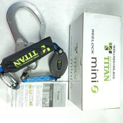 ＊＊ TITAN REELOCK mini シングル フルハーネス用巻取式ランヤード 新規格 (7) No.300-30 ブラック Sランク