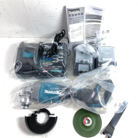  MAKITA マキタ 40Vmax 100mm 充電式ディスクグラインダ (バッテリ2個・充電器・ケース付） GA017GRMX ブルー