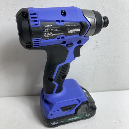  HiKOKI ハイコーキ 18V コードレスインパクトドライバ  (バッテリ2個・充電器・ケース付） FWH18DA ネイビー