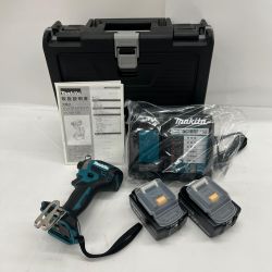 〇〇 MAKITA マキタ 充電式インパクトドライバ 18V 6Ah バッテリ2本 充電器 ケース付 TD173DRGX ブルー 未使用品 Sランク