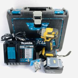 ＊＊ MAKITA マキタ 18V 充電式インパクトドライバ (バッテリ2個・充電器・ケース付） TD173D イエロー Cランク