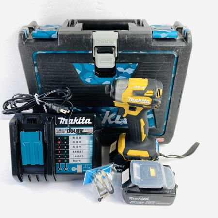  MAKITA マキタ 18V 充電式インパクトドライバ (バッテリ2個・充電器・ケース付） TD173D イエロー