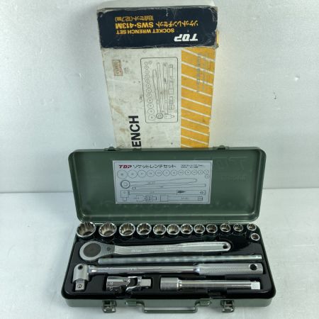 TOP工業 ソケットレンチセット 12.7sq 18点 ケース付 SWS-413M シルバー