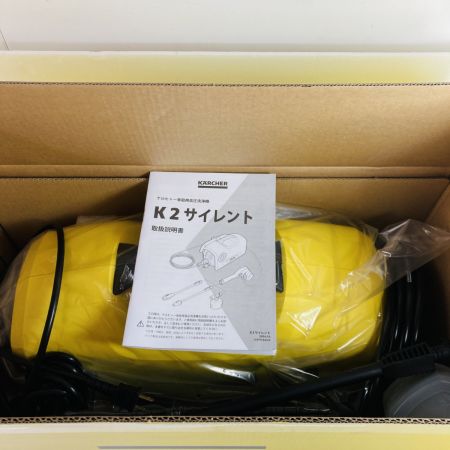  KARCHER ケルヒャー 高圧洗浄機 K2サイレント 付属品完備 ※外箱破れあり K2ｻｲﾚﾝﾄ イエロー