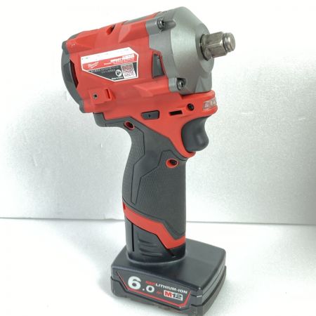  Milwaukee 12V コードレスインパクトレンチ バッテリ1個・ケース付 ※充電器なし M12 FUEL レッド×ブラック