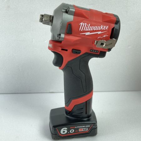  Milwaukee 12V コードレスインパクトレンチ バッテリ1個・ケース付 ※充電器なし M12 FUEL レッド×ブラック