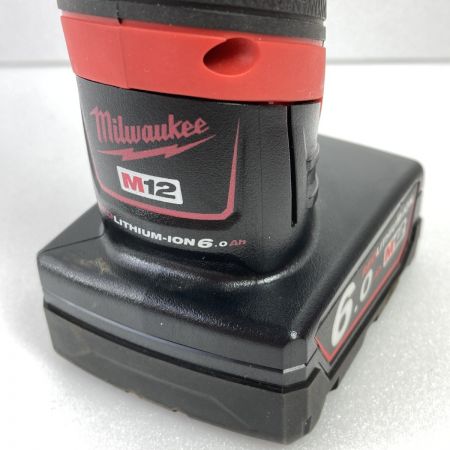  Milwaukee 12V コードレスインパクトレンチ バッテリ1個・ケース付 ※充電器なし M12 FUEL レッド×ブラック