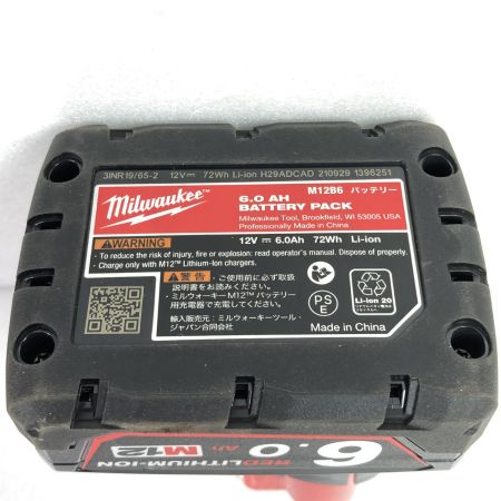  Milwaukee 12V コードレスインパクトレンチ バッテリ1個・ケース付 ※充電器なし M12 FUEL レッド×ブラック