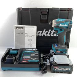＊＊ MAKITA マキタ 40Vmax 充電式インパクトドライバ (バッテリ2個・充電器・ケース付) TD001G ブルー Bランク