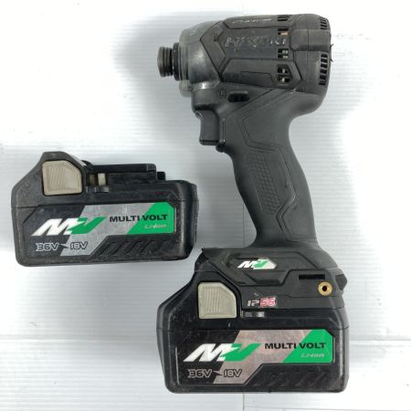  HiKOKI ハイコーキ 36V コードレスインパクトドライバ バッテリ2個付属　※充電器なし WH36DC ブラック