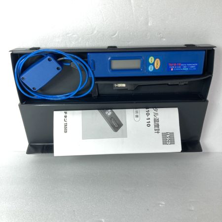  イチネンTASCO DEGITAL THERMOMETER 接触型デジタル温度計 取説・ケース付 TA410-110 ブルー