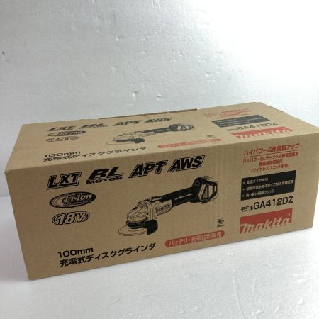  MAKITA マキタ 100mm 18V 充電式ディスクグラインダ 本体のみ ※バッテリ・充電器別売り GA412DZ ブルー