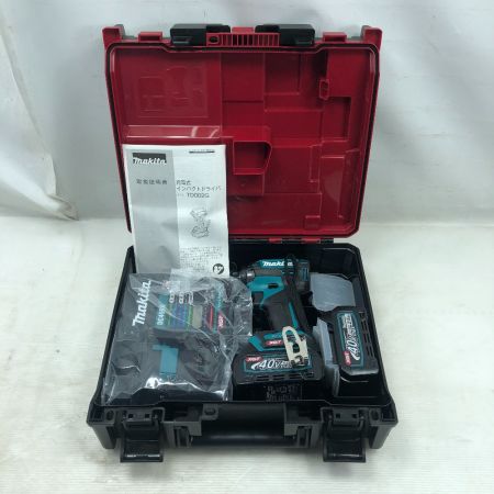  MAKITA マキタ 工具 インパクトドライバ 未使用品 充電器・充電池2個・ケース付 TD002GRDX ブルー
