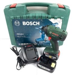 ＊＊ BOSCH ボッシュ 18V 充電インパクトドライバー バッテリ2個・充電器・ケース付 ※PSEマークあり PDR18LI グリーン 【PSEマーク有】 Bランク