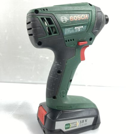  BOSCH ボッシュ 18V 充電インパクトドライバー バッテリ2個・充電器・ケース付 ※PSEマークあり PDR18LI グリーン 【PSEマーク有】