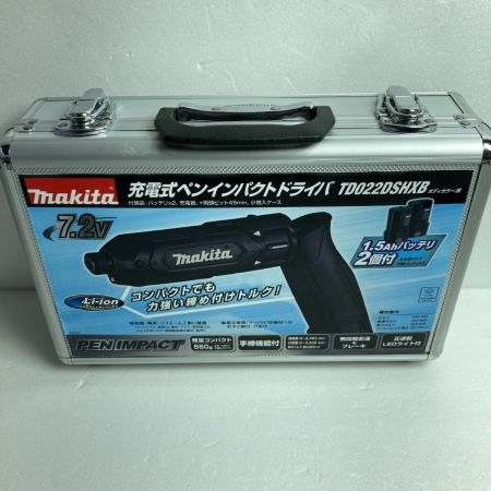  MAKITA マキタ ペンインパクトドライバ  7.2v 1.5Ah 充電器・充電池2個・ケース付 TD022DSHXB ブラック