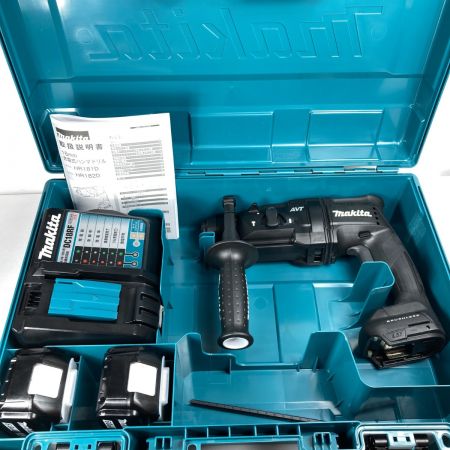  MAKITA マキタ ハンマドリル 18v 6.0Ah 充電器・充電池2個・ケース付 HR182DRGXB ブラック