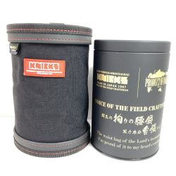 ＊＊ KNICKS 脱着タイプ ダストホルダー ロゴプリントスチール缶 KC-100W+KN-SC ブラック Aランク