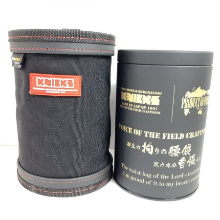  KNICKS 脱着タイプ ダストホルダー ロゴプリントスチール缶 KC-100W+KN-SC ブラック